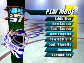 NHL 97 title screen for Playstation